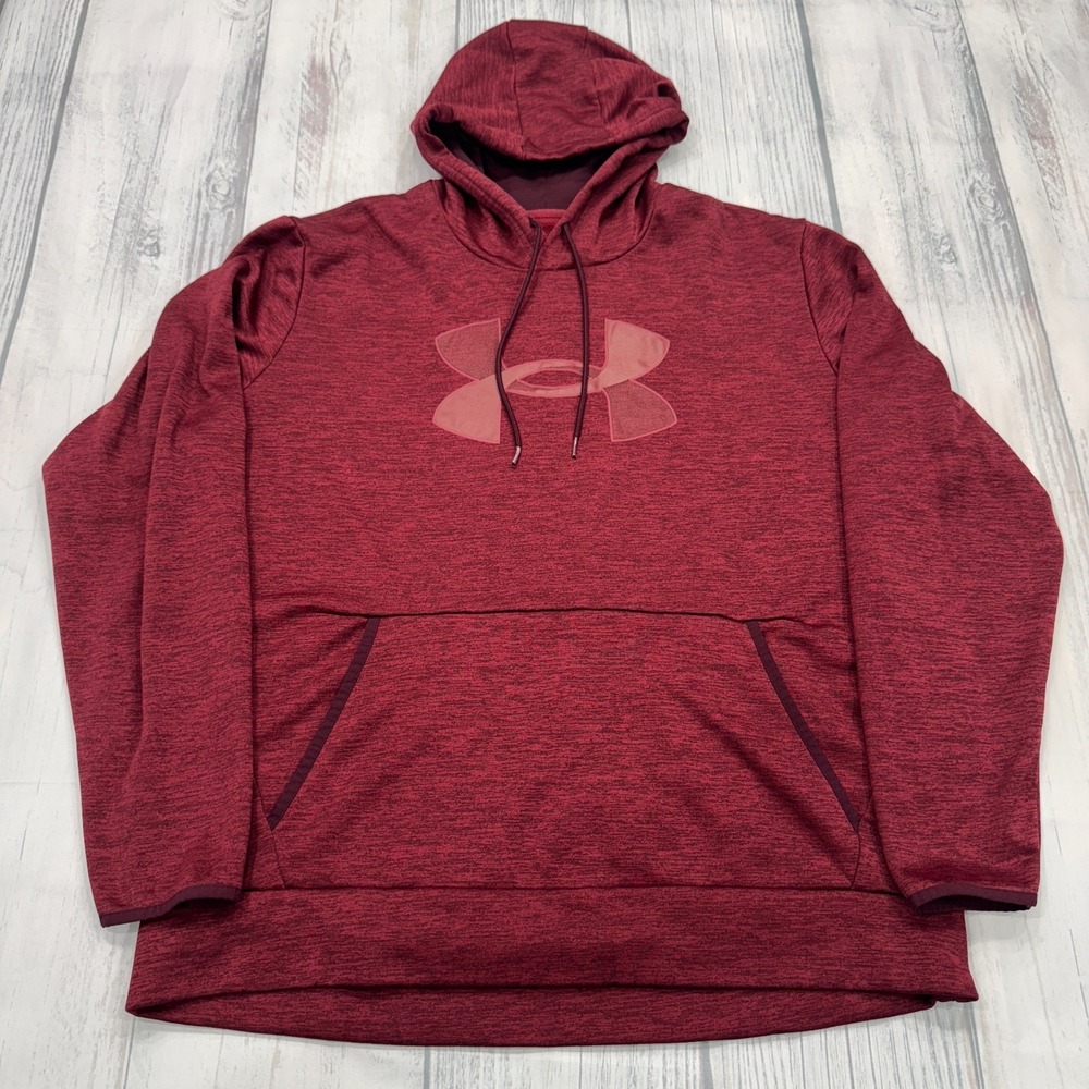 Under Armour Hoodie Sweatshirt XL Red Mens Skate Surf Streetwear